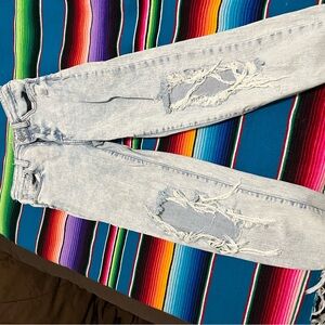 Light Blue Distressed Women's Jeans